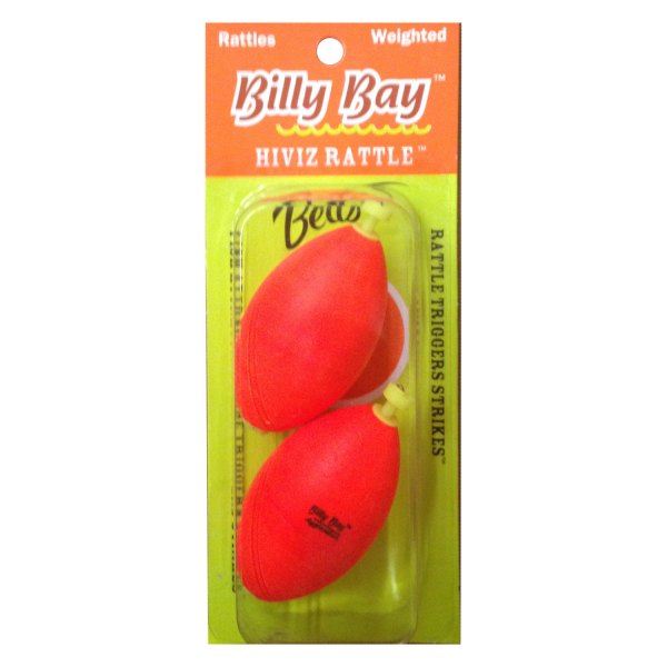 Betts® - Billy Bay™ HI VIZ Rattle™ 2-1/2" Red Floats, 2 Pieces