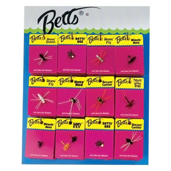 Betts® - Fly Display Fly Lures, 72 Pieces