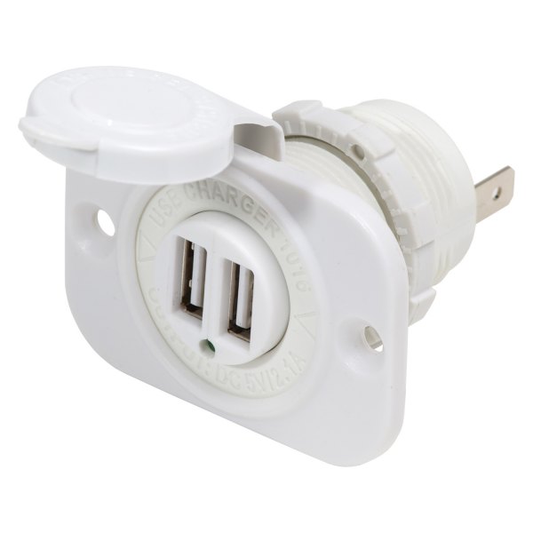 Blue Sea Systems® - 2.1 A 12/24 V DC White Dual USB Charger