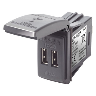 Blue Sea Systems® - Contura 4 A 48 V DC Black Switch Mount Charger