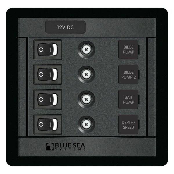 Blue Sea Systems® - 4-Position Switch CLB Square Panel