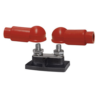 Blue Sea Systems® 2019 - PowerBar Dual Bus Bar with Two 3/8"-16 Stud & Insulators