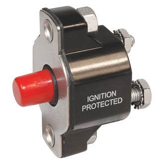 Blue Sea Systems® - Medium Duty Push Button Reset Only Circuit Breaker