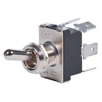 Blue Sea Systems® - WeatherDeck™ 30 V DC 5 A On/Off/On 2-Pole DPDT Quick Connect Tab Toggle Switch