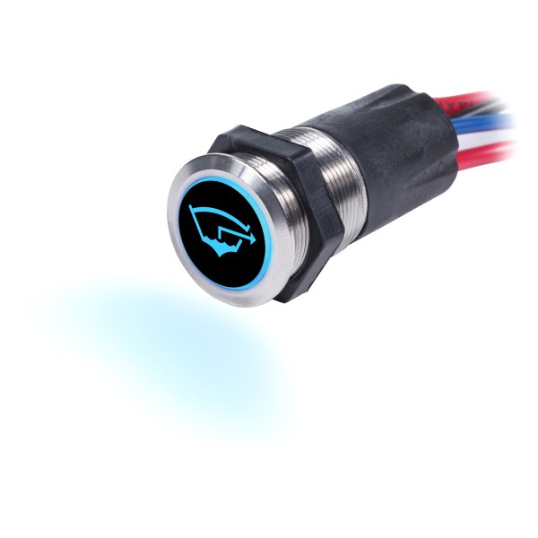 Blue Sea Systems® - 12 V DC 15 A Off/On Red Backlit Push Button Switch