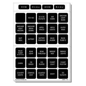 Blue Sea Systems® - Waterproof DC Label Kit
