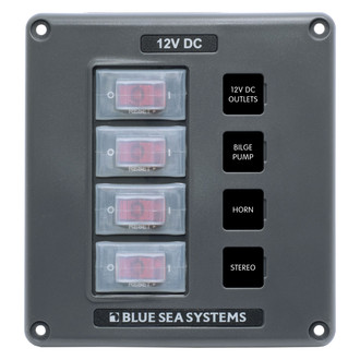 Blue Sea Systems® - Water-Resistant Circuit Breaker Switch Panel