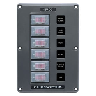Blue Sea Systems® - Water-Resistant Circuit Breaker Switch Panel