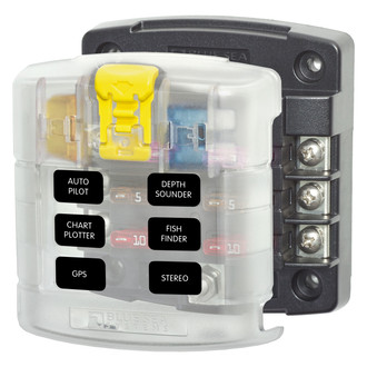 Blue Sea Systems® - ST Blade Fuse Block with Cover