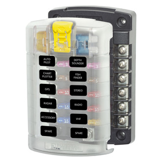 Blue Sea Systems® - ST Blade Fuse Block with Cover
