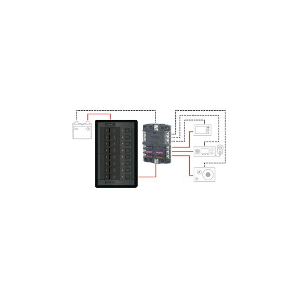 Blue Sea Systems® 5030 - ST Blade Fuse Block with Negative