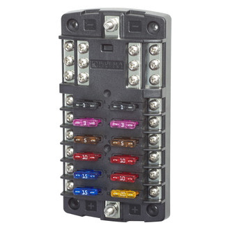 Blue Sea Systems® - ST Blade Fuse Block with Negative Bus