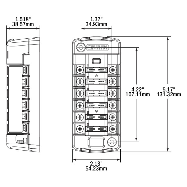 Blue Sea Systems® 5035 - ST Blade Fuse Block with Cover - BOATiD.com