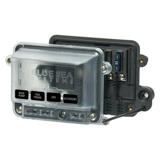 Blue Sea Systems® - ST Blade Water-Resistant Fuse Block with Cover