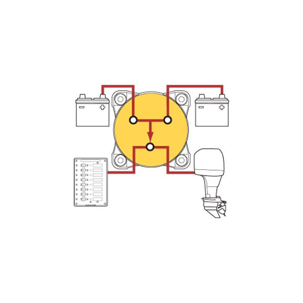 Blue Sea Systems® 6007 - M-Series™ 32 V DC 300 A 4-Position