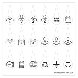 Blue Sea Systems® - ICON Label Battery Switch Kit