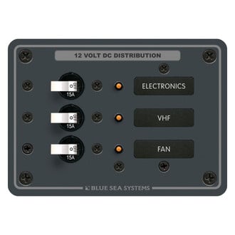 Blue Sea Systems® - Traditional Metal DC Panel
