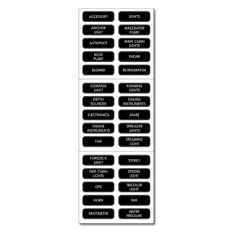 Blue Sea Systems® - Basic DC Panel Label Set