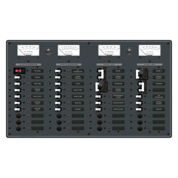 Blue Sea Systems® - AC 3 Sources Toggle Circuit Breaker Panel