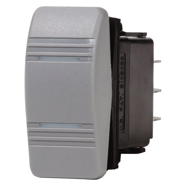 Blue Sea Systems® - Contura III™ 12 - 24 V 15/20 A On/Off/On Gray DPDT 2 LED Rocker Switch