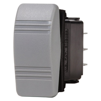 Blue Sea Systems® - Contura III™ 12 - 24 V 15/20 A Off/(On) Gray SPST Rocker Switch