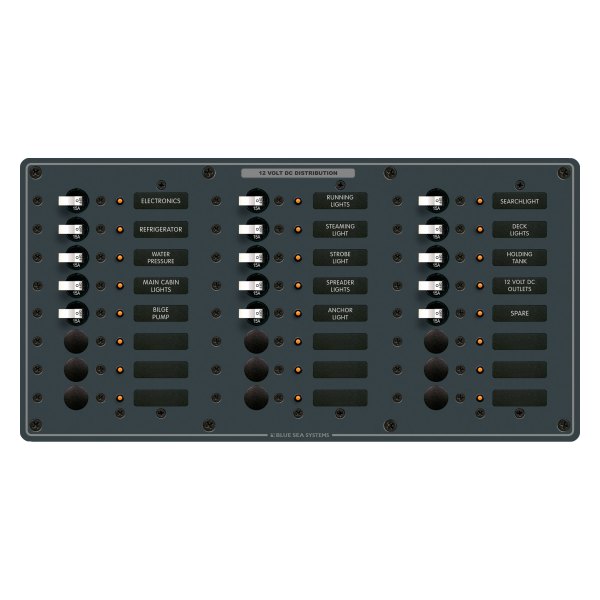 Blue Sea Systems® - Traditional Metal DC Panel
