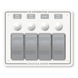 Blue Sea Systems® - Contura Water Resistant 12V DC Circuit Breaker Panel