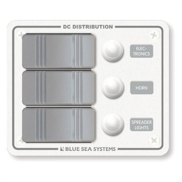 Blue Sea Systems® - Contura Water Resistant 12V DC Circuit Breaker Panel