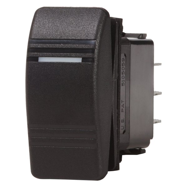 Blue Sea Systems® - Contura III™ 12 - 24 V 15/20 A Off/On Black SPST 1 LED Rocker Switch