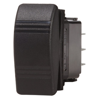 Blue Sea Systems® - Contura III™ Off/(On) Black DPST Rocker Switch