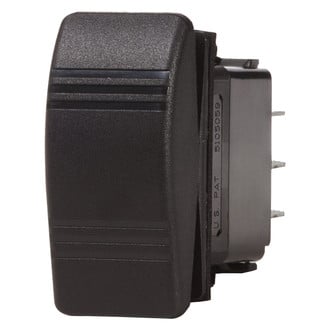 Blue Sea Systems® - Contura III™ 12 - 24 V 15/20 A (On)/Off/(On) DPDT Rocker Switch