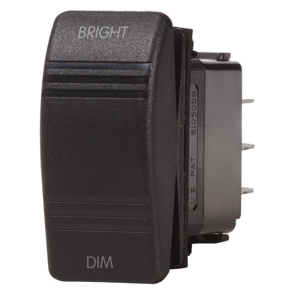 Blue Sea Systems® - Contura III™ 12 - 24 V 15/20 A (On)/Off/(On) Black SPDT Dimmer Control Rocker Switch