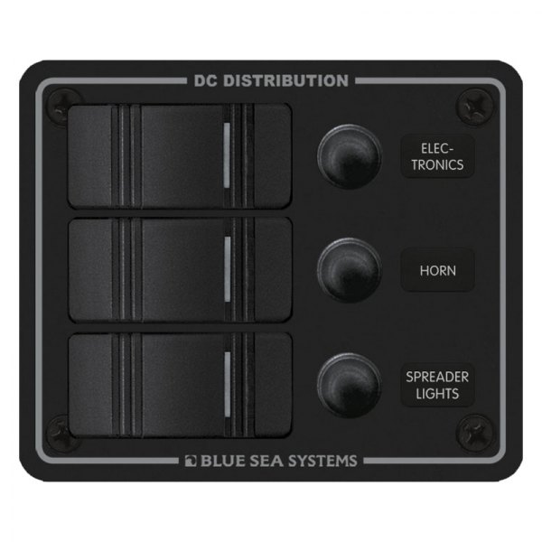 Blue Sea Systems® - Water Resistant Circuit Breaker Panel