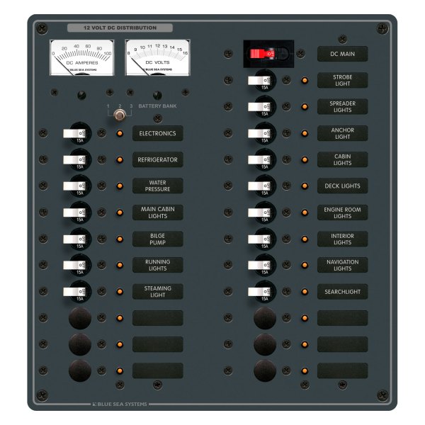 Blue Sea Systems® - DC Main Panel with 22 Positions