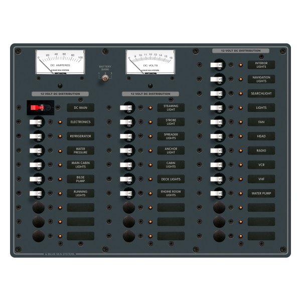 Blue Sea Systems® - DC Main Panel with 32 Positions