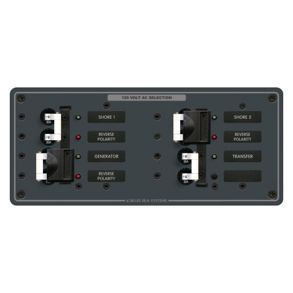 Blue Sea Systems® - AC 3 Sources Horizontal Panel