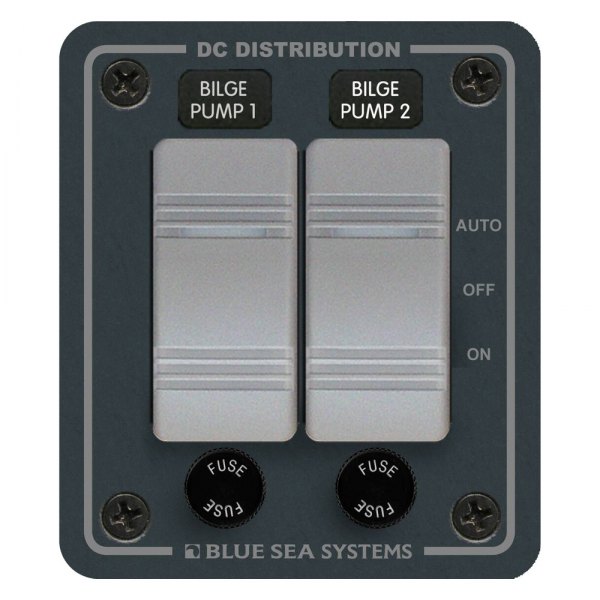 Blue Sea Systems® - Contura Water Resistant DC Panel for Bilge Pump Control
