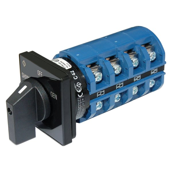 Blue Sea Systems® - 120 - 240 V Ac 65 A Off/Off 4-Pole Rotary Switch, 2 Pieces