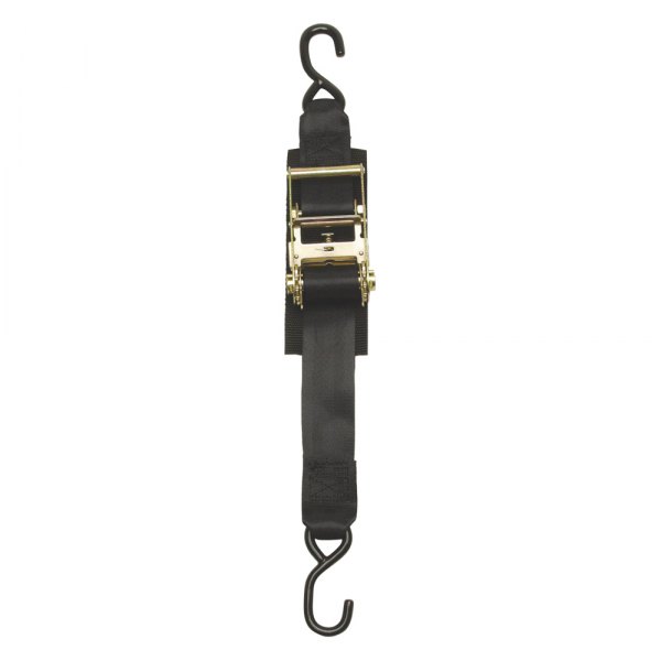 Boat Buckle® - 2' L x 2" W Heavy-Duty Ratchet Transom Tie-Down Straps with Hook End, 2 Pieces