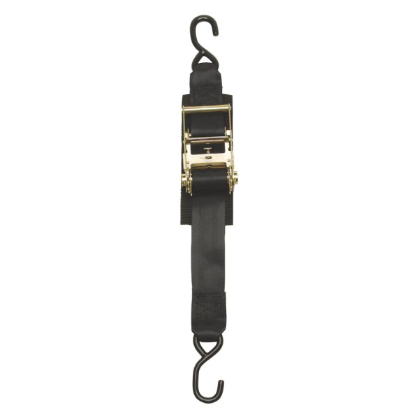 Boat Buckle® - 4' L x 2" W Heavy-Duty Ratchet Transom Tie-Down Straps with Hook End, 2 Pieces