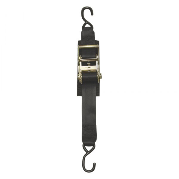Boat Buckle® - 6' L x 2" W Heavy-Duty Ratchet Transom Tie-Down Straps with Hook End, 2 Pieces