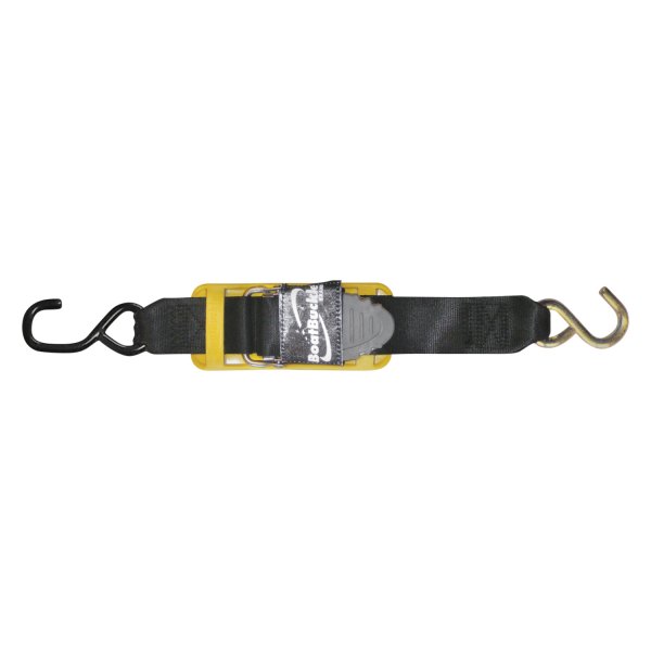 Boat Buckle® - Pro Series 6' L x 2" W Kwik-Lok Transom Tie-Down Straps with Hook End, 2 Pieces