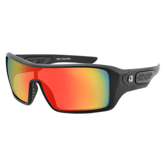 Bobster® - Paragon Matte Black/Smoke Crimson Mirror Sunglasses
