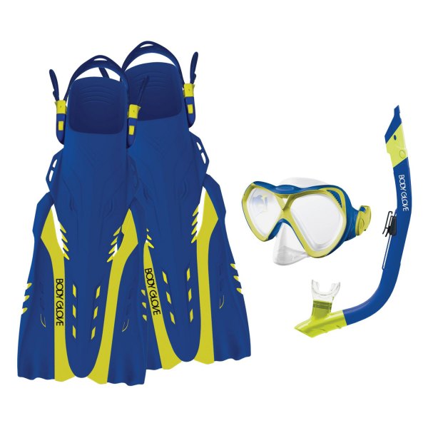 Body Glove® - Junior Cove Large/X-Large Blue/Citron Snorkeling Set