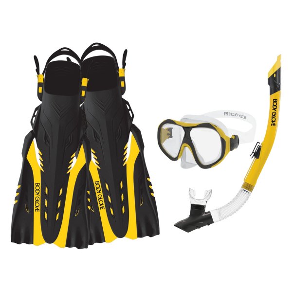 Body Glove® - Enlighten Large/X-Large Yellow/Black Snorkeling Set