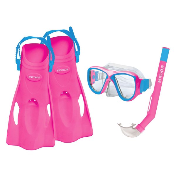 Body Glove® - Kid's Large/X-Large Pink/Aqua Snorkeling Set