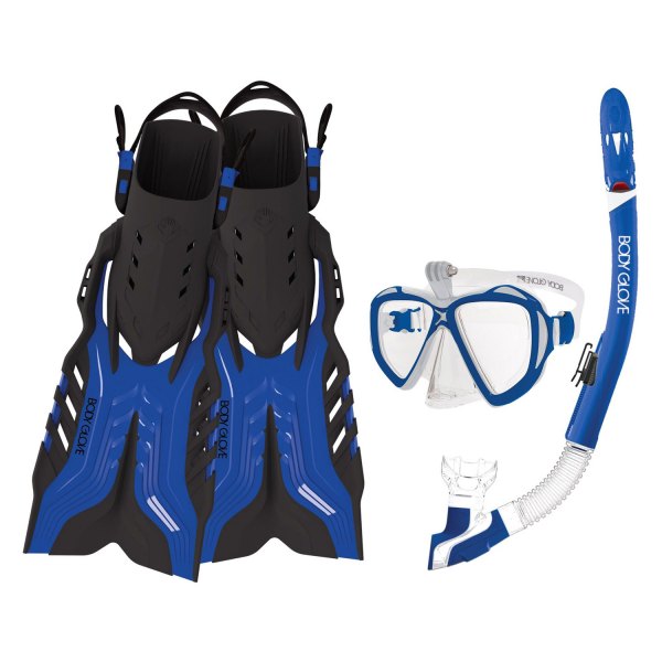 Body Glove® - Passage Large/X-Large Blue/Clear Snorkeling Set