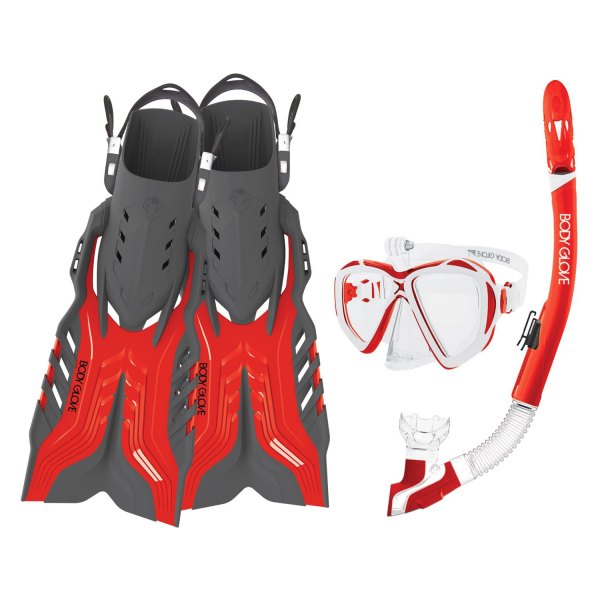 Body Glove® - Passage Large/X-Large Red/White Snorkeling Set