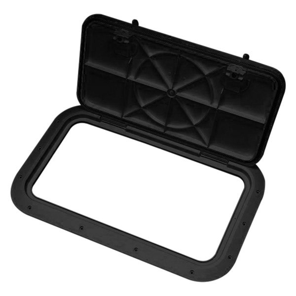 Bomar® - 8000 Series 21-1/8" L x 12-1/8" W Black Rectangular Low Profile Inspection Hatch
