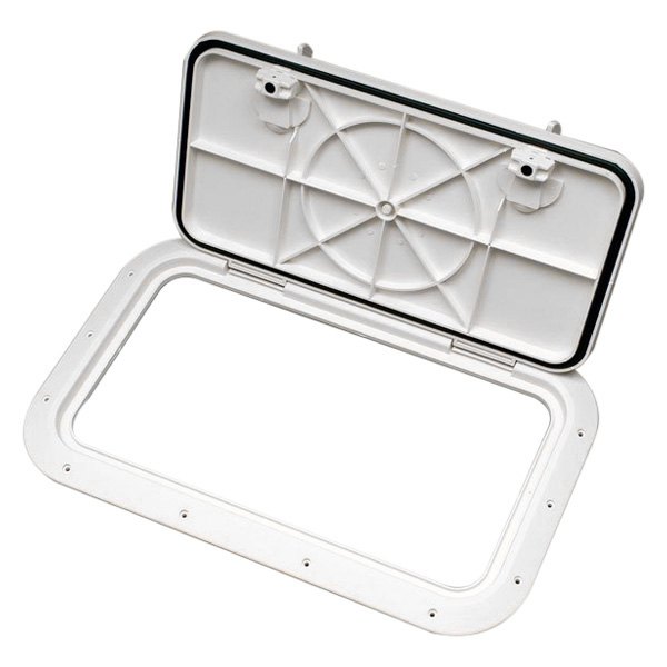Bomar® - 8000 Series 21-1/8" L x 12-1/8" W White Rectangular Low Profile Inspection Hatch